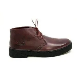 British Walkers Playboy Men's Burgundy Red Leather Ankle Boots